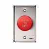 Show product details for 991-REPTDX32D Dormakaba Rutherford Controls Standard Single Gang Push to Exit Button - Red Button - Stainless Steel