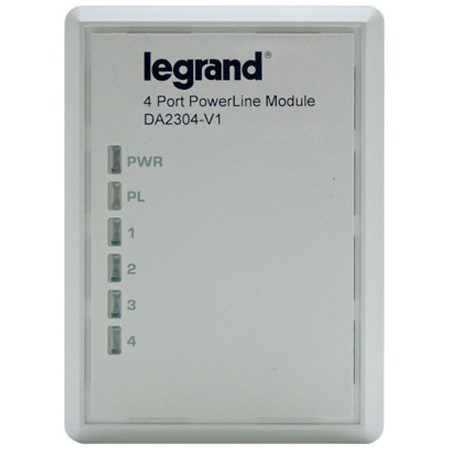 DA2304-V1 Legrand On-Q Gigabit 4-Port Power Line Adapter