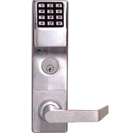 DL3500DBL-3 Alarm Lock Trilogy Electronic Digital Mortise Locks - Straight lever deadbolt function Left Hand - Polished Brass Finish