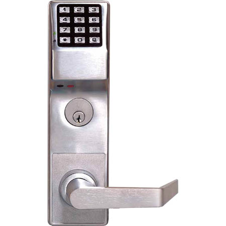 DL3575DBR-3 Alarm Lock Trilogy Electronic Digital Mortise Locks - Regal lever deadbolt function Right hand - Polished Brass Finish