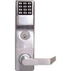 Show product details for DL3575DBR-3 Alarm Lock Trilogy Electronic Digital Mortise Locks - Regal lever deadbolt function Right hand - Polished Brass Finish