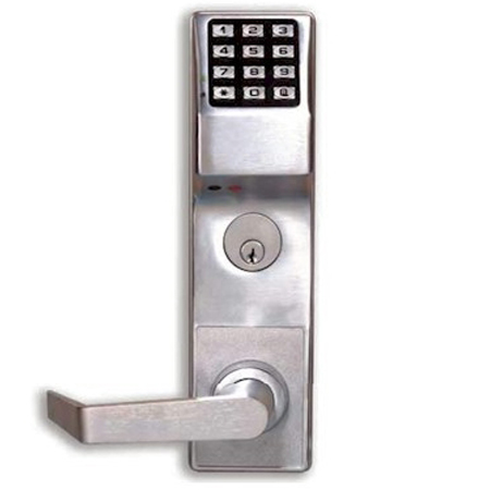 DL4100IC-26D-S Alarm Lock Digital Lock - Trim Lever - Satin Chrome Finish