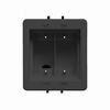 Show product details for DVFR2BL Arlington Industries Double Gang Inset Outlet Black