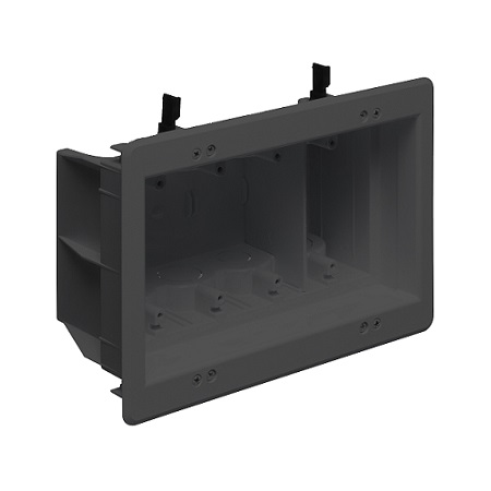 DVFR4BL Arlington Industries 4 Gang Black Inset Outlet