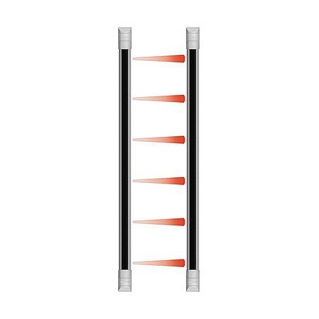 E-9644-6W25 Seco-Larm 6 Beam 44" Curtain Sensor - White