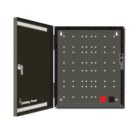 E1 LifeSafety Power 12" W x 14" H x 4.5" D Steel Electrical Enclosure - Black
