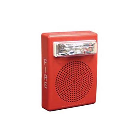E50-24MCW-FR Cooper Wheelock 2W SPKR STRB SQ WALL 24VDC 15/30/75/110CD RD