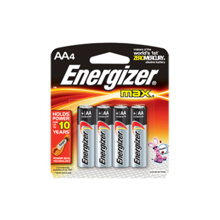 E91BP-4 Energizer Max - Alkaline - AA - 4 Pack