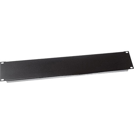 EB2 Middle Atlantic EB Series Flanged Blank Panel 2 Space (3 1/2 Inch) Black Powder Coat Finish