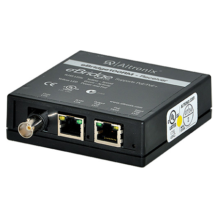 EBRIDGE100RM Altronix EoC Single Port Receiver 100Mbps Passes PoE/PoE+