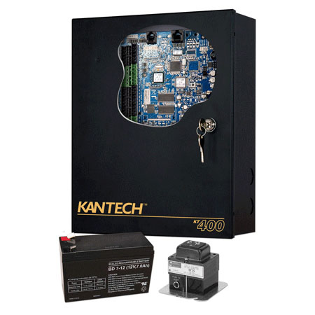 EK-400 Kantech KT-400 Kit - KT-400 Controller - TR1675 Transformer & KT-BATT-12 Battery