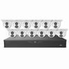 EK-BQ2P16UDLT412T4 Uniview Easy Series 16 Channel NVR 160Mbps Max Throughput - No HDD with 12 x IPC3614LB-AF28K-DL 4MP Eyeball IP Security Camera