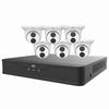 EK-S31P8T46T2-V3 Uniview Easy S3-P Series 8 Channel NVR 64Mbps Max Throughput - 2 TB with Built-in 8 Port PoE with 6 x EC-T4F28M-V3 4MP Dome IP Security Camera