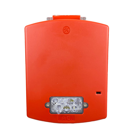 EL3RST-FR Cooper Wheelock Eluxa Outdoor Nema Type 3R Strobe with Wall Plate - Red with Clear Lens - FIRE Lettering on Side