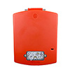 Show product details for EL3RST-FR Cooper Wheelock Eluxa Outdoor Nema Type 3R Strobe with Wall Plate - Red with Clear Lens - FIRE Lettering on Side
