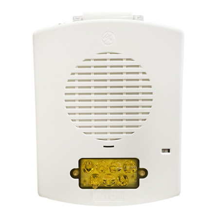 EL4XMTSTA-NW Cooper Wheelock Eluxa Outdoor NEMA 4X Multi-tone Horn Strobe - White with Amber Lens