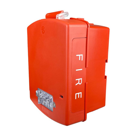 EL4XST-FR Cooper Wheelock Eluxa Outdoor Nema Type 4X Strobe with Back Box - Red with Clear Lens - FIRE Lettering on Side