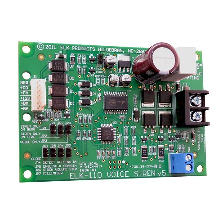 ELK-110 ELK Voice Siren Driver w/ Temporal Fire/CO Signals