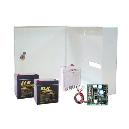ELK-P124K ELK DC Power Supply In Metal Can w/ 2 Rechargeable Battery