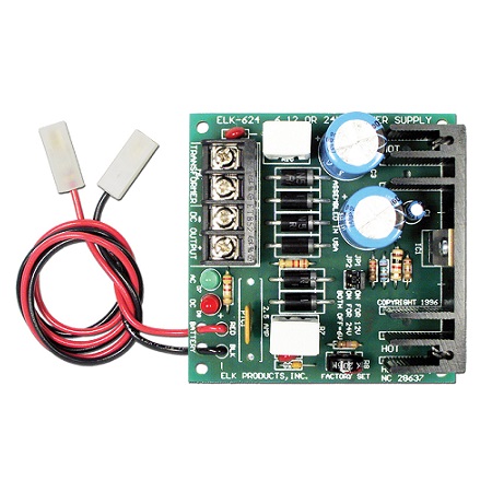 ELK-P624 ELK 6, 12, or 24VDC Power Supply & Battery Charger