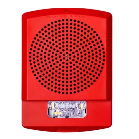 ELSPSTR-8W Cooper Wheelock Eluxa 8w Speaker Strobe Fire - Red Wall
