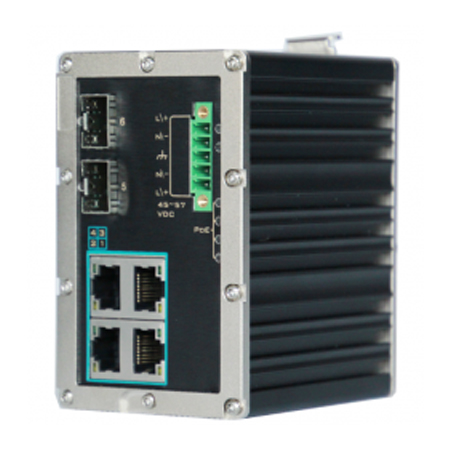 ESUGS4-P2-B KBC Networks 6 Port Industrial Gigabit Ethernet Switch with 4 x PoE+ Ports and 2 x SFP Ports