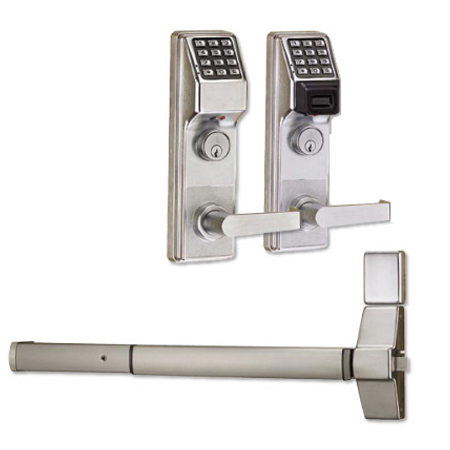 ETPLS1G-26DC50 Alarm Lock Exit Trim Lock - Straight 1 3/4" Standard - Satin Chrome Finish
