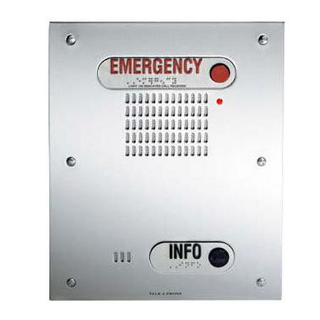 [DISCONTINUED] ETP-400D Talk-A-Phone ADA Compliant Hands-Free Indoor/Outdoor Flush Mounted 2-Button "EMERGENCY" & "INFO"