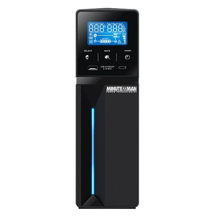 ETR1000LGU Minuteman Entrust-LG Series 1000VA / 600W Simulated Sine Wave AVR Line-Interactive UPS - Mini Tower