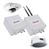 Show product details for EV-5815-HVS VideoComm Technologies 2.8mm 30FPS @ 1080p Outdoor WDR Mini Dome Elevator IP Security Camera Wireless Kit with with 1 x Transmitter and 1 x Sensor Receiver and 1 x Voice Call Module