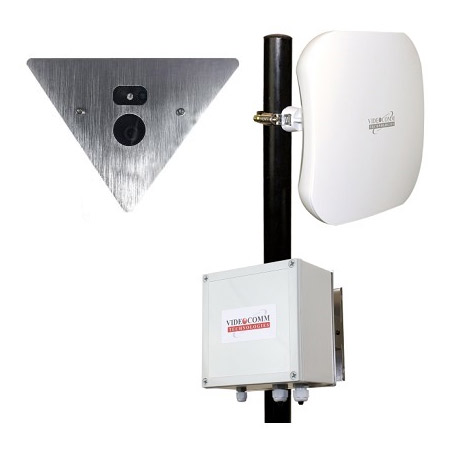 EV-58150AHD VideoComm Technologies 2.8mm 30FPS @ 1080p Outdoor Corner Mount Elevator AHD Camera Wireless Kit with 1 x Transmitter and 1 x Receiver