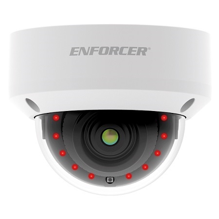 EV-N2506-2W4WMQ Seco-Larm 2.8mm 30FPS @ 5MP Outdoor IR Day/Night WDR Vandal Dome IP Security Camera 12VDC/PoE