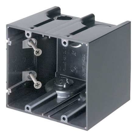 F102-25 Arlington Industries 2-Gang Screw Mount Device Box - Pack of 25