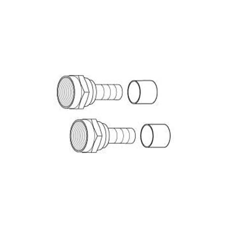 F56X Vanco Connector F RG6 Crimp-On Nickel