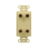 Show product details for F9005-IV-06 Legrand On-Q Universal Dual Speaker Outlet Strap Ivory - 6 Pack