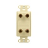 F9005-LA-06 Legrand On-Q Universal Dual Speaker Outlet Strap Light Almond - 6 Pack