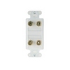 Show product details for F9005-WH-06 Legrand On-Q Universal Dual Speaker Outlet Strap White - 6 Pack
