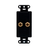 Show product details for F9006-BK-06 Legrand On-Q Universal Single Speaker Outlet Strap Black - 6 Pack