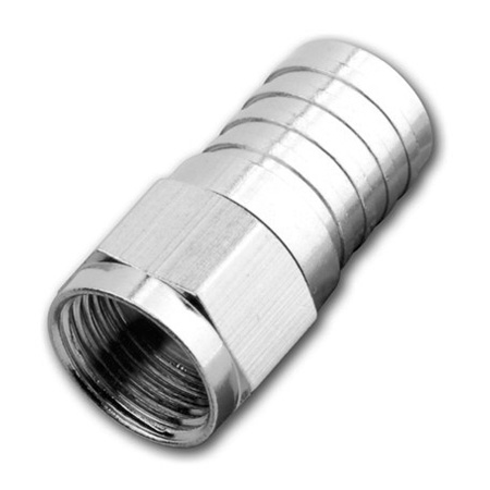 FC56X Vanco Connector Crimp 1/2 Ring RG6 Nickel Bulk
