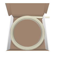 FE0001125RF-I100 Wire Trak 1125 Series 1 1/2" x 3/4" Raceway Roll - 100 Feet - Ivory