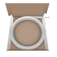 FE000500RF-W50 Wire Trak 500 Series 1" x 1/2" Raceway Roll - 50 Feet - White