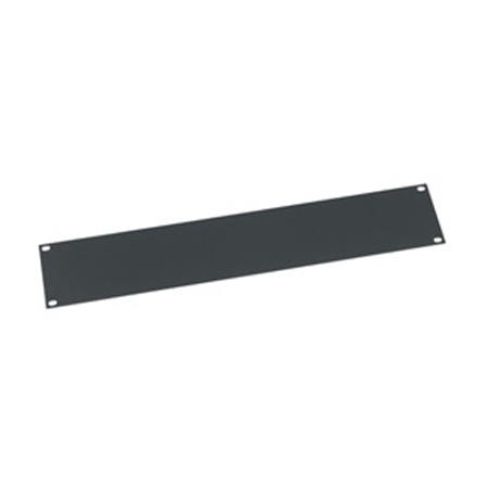 FEB2 Middle Atlantic 2 Space (3 1/2 Inch) Flat Economic Blank Panel, Black Powder Coat Finish