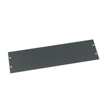 FEB3 Middle Atlantic 3 Space (5 1/4 Inch) Flat Economic Blank Panel, Black Powder Coat Finish