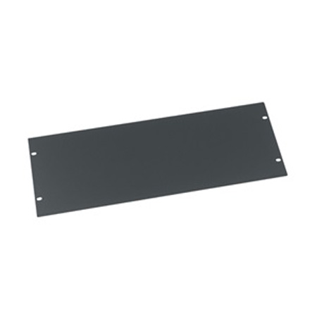 FEB4 Middle Atlantic 4 Space (7 Inch) Flat Economic Blank Panel, Black Powder Coat Finish