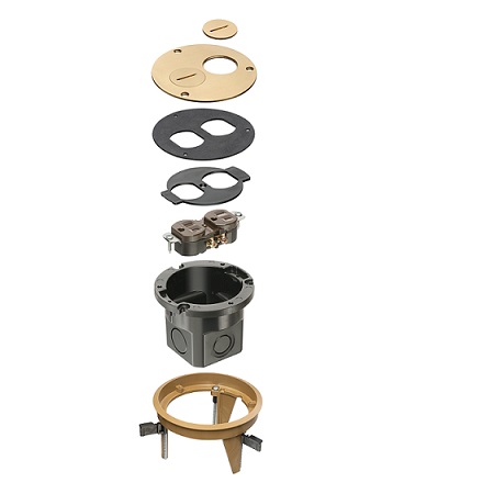 FLB4362MB Arlington Industries Brass Dropin Floor Box