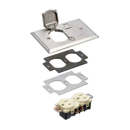 FLB5330NL Arlington Industries 1 Gang Metal Cover Kit