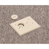FLBA101LA Arlington Industries 1-Gang Adjustable Non-Metallic Floor Box for New Floors - Light Almond