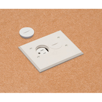 FLBA101W Arlington Industries 1-Gang Adjustable Non-Metallic Floor Box for New Floors