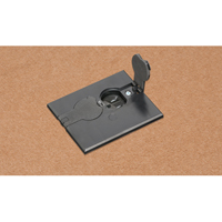 FLBAF101BL Arlington Industries 1-Gang Adjustable Non-Metallic Floor Box for New Floors w/ Flip Lids - Black