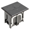 Show product details for FLBAF101BL Arlington Industries 1-Gang Adjustable Non-Metallic Floor Box for New Floors w/ Flip Lids - Black
